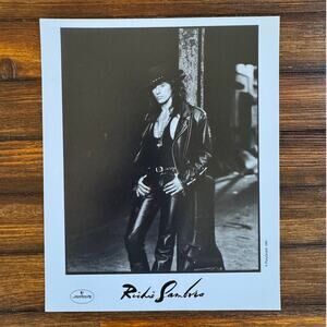 Richie Sambora Bon Jovi Vintage Photo 8x10 Black White 1990s Rock Music Big Hair